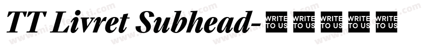 TT Livret Subhead字体转换